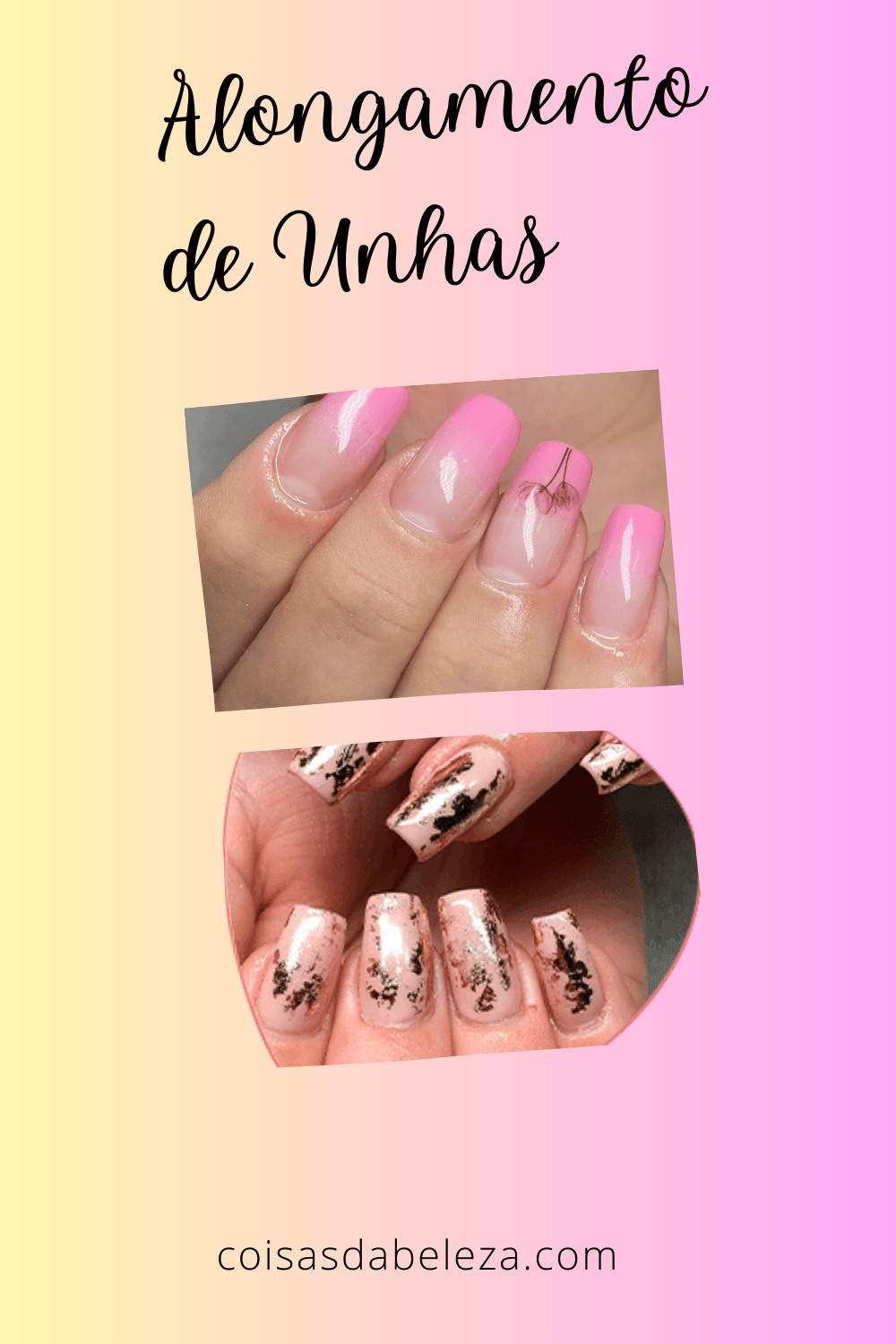 alongamento de unhas